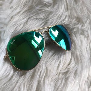 Ray-ban green aviators